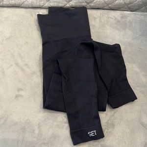 Set active small black leggings sculpt flex